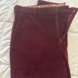 Brooks Brothers Rich Maroon Corduroy Pants